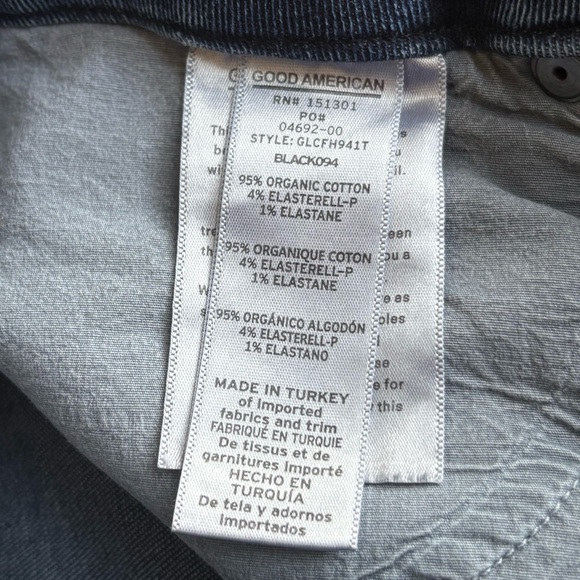 Good American Good Legs Size 4/27 Womens Dark Blue Raw Hem Ankle Jeans - Picture 12 of 12